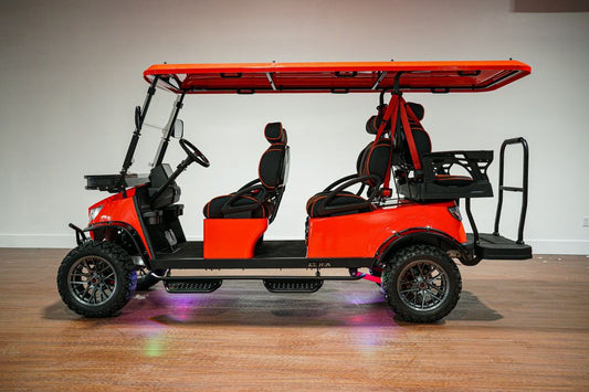 Golf Car Orange 6 Seats